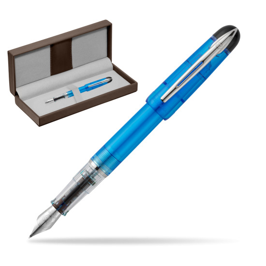 Waterman Kultur Assortis Blue Crystal Stylo-plume in the brown leather box
