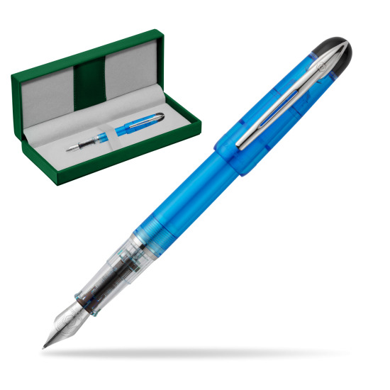 Waterman Kultur Assortis Blue Crystal Stylo-plume in the green leather box