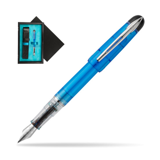 Waterman Kultur Assortis Blue Crystal Penna Stilografica in single wooden box Black Single Turquoise