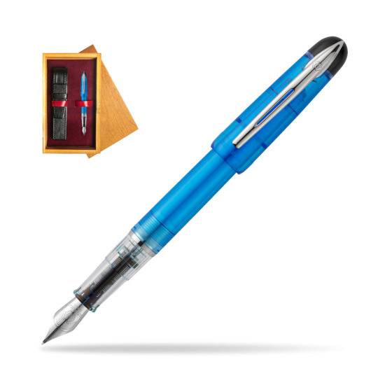 Waterman Kultur Assortis Blue Crystal Penna Stilografica in single wooden box Honey Single Maroon