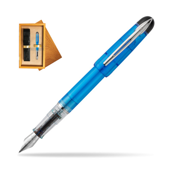 Waterman Kultur Assortis Blue Crystal Penna Stilografica in single wooden box Honey Single Ecru