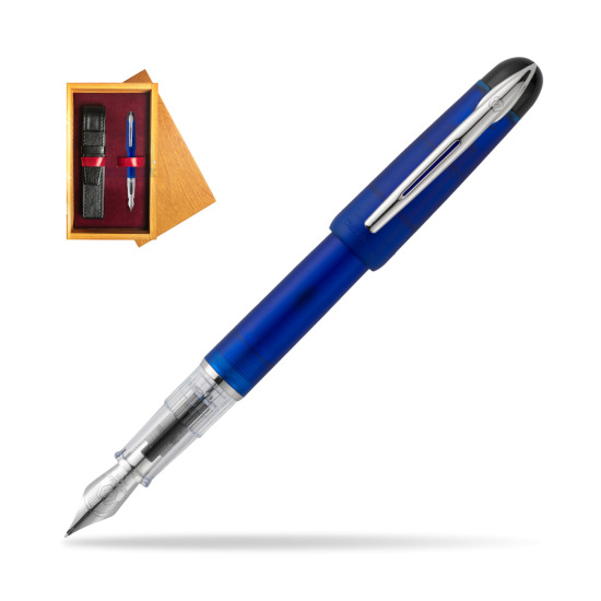 Waterman Kultur Assortis Blue Fountain Pen in single wooden box Honey Single Maroon