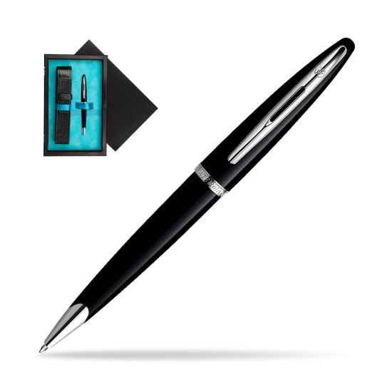 Waterman Carène Black Sea ST Penna a Sfera in single wooden box Black Single Turquoise