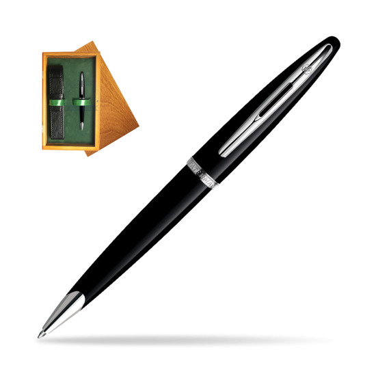 Waterman Carène Black Sea ST Penna a Sfera in single wooden box Honey Single Green