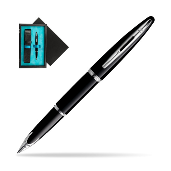 Waterman Carène Black Sea ST Fountain pen in single wooden box Black Single Turquoise
