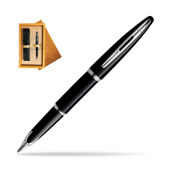 Waterman Carène Black Sea ST Fountain pen in single wooden box Honey Single Ecru