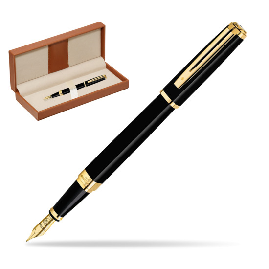 Waterman Exception Slim Black GT Fountain pen  in classic box brown