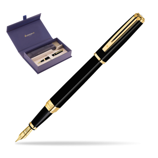 Waterman Exception Slim Black GT Fountain pen in original Waterman box, slide-out case