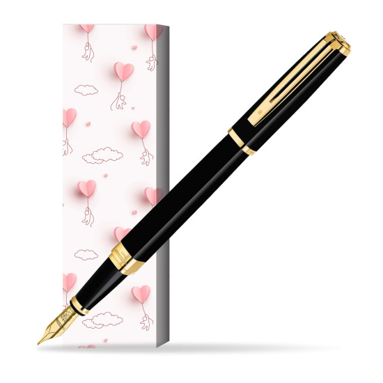 Waterman Exception Slim Black GT Fountain pen in cover Love is in the air