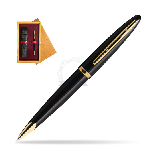 Waterman Carène Black Sea GT Penna a Sfera in single wooden box Honey Single Maroon