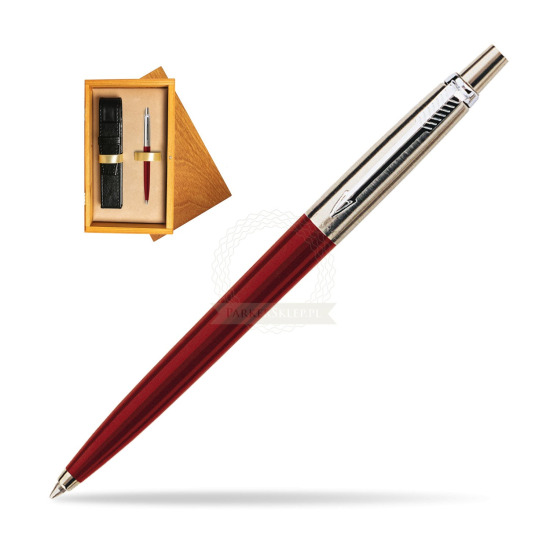 Parker Jotter Special Red Kugelschreiber in single wooden box Honey Single Ecru
