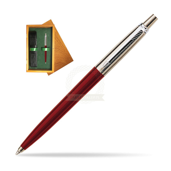 Parker Jotter Special Red Kugelschreiber in single wooden box Honey Single Green