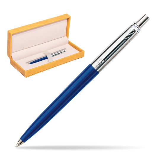 Parker Jotter Navy Blue Penna a Sfera in suede box yellow