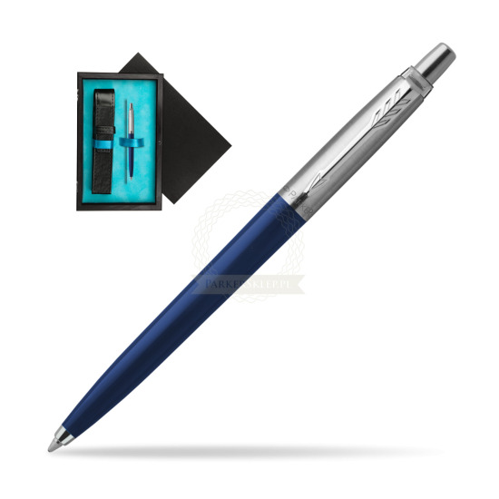 Parker Jotter Navy Blue Penna a Sfera in single wooden box Black Single Turquoise