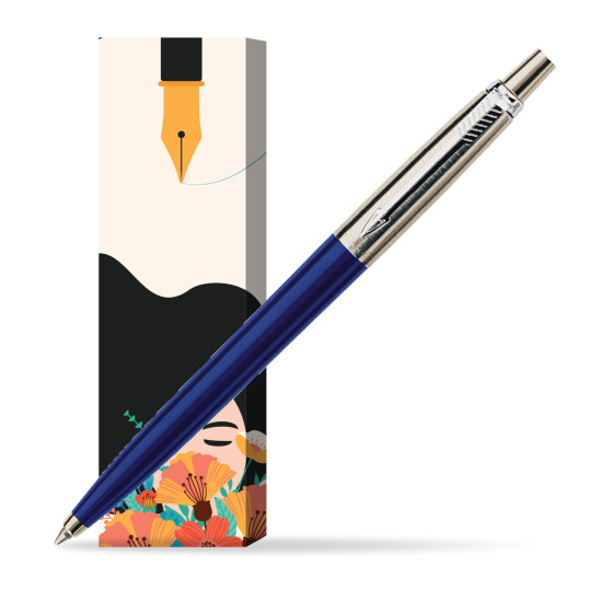 Parker Jotter Navy Blue Penna a Sfera in cover Poppy