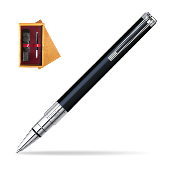 Waterman Perspective Black CT Bolígrafo in single wooden box Honey Single Maroon