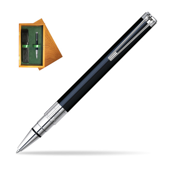 Waterman Perspective Black CT Bolígrafo in single wooden box Honey Single Green