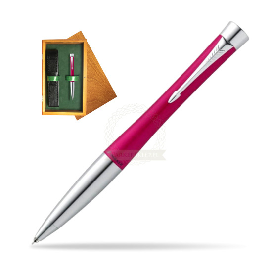 Parker Urban Pink CT Pencil in single wooden box Honey Single Green