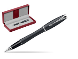 Parker Urban Classic Muted Black Lacquer CT Fountain Pen in the red leather box
