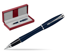 Parker Urban Classic Nightsky Blue Lacquer CT Fountain Pen in the red leather box