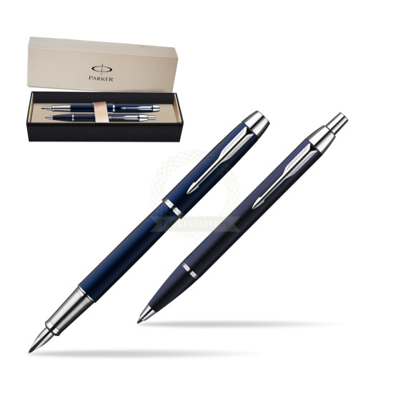 Parker IM Blue Lacquer CT Fountain Pen + Parker IM Blue Lacquer CT Ballpoint Pen in a Gift Box