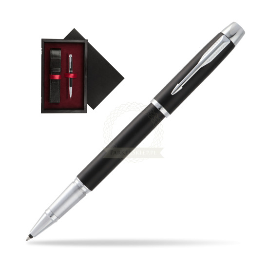 Parker IM Muted Black CT Rollerball in single wooden box Black Single Maroon