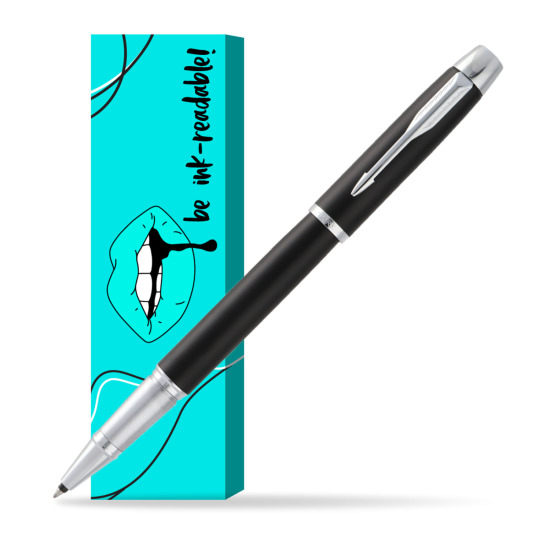 Parker IM Muted Black CT Rollerball in cover Ink-readable