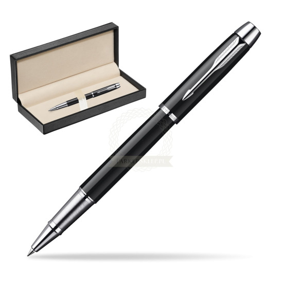 Parker IM Black Lacquer CT Rollerball in classic box pure black