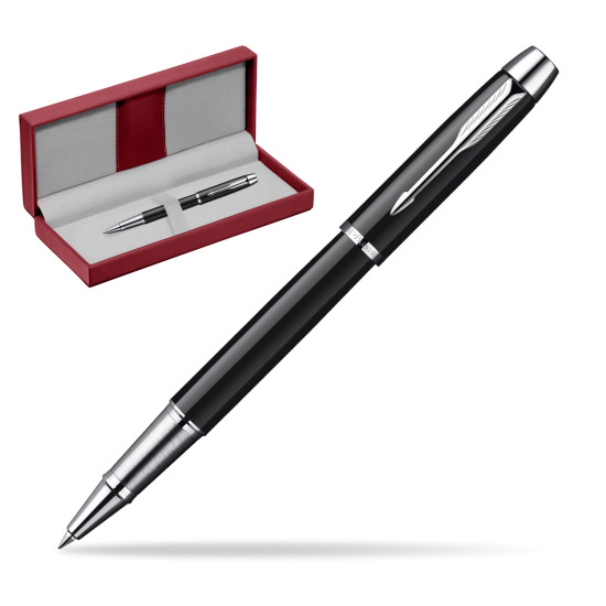 Parker IM Black Lacquer CT Roller in the red leather box