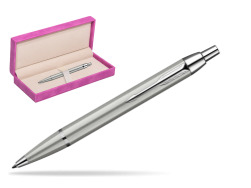 Parker IM Brushed Metal CT Penna a Sfera in suede box fuchsia