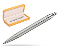 Parker IM Brushed Metal CT Penna a Sfera in suede box yellow