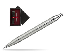 Parker IM Brushed Metal CT Penna a Sfera in single wooden box Black Single Maroon