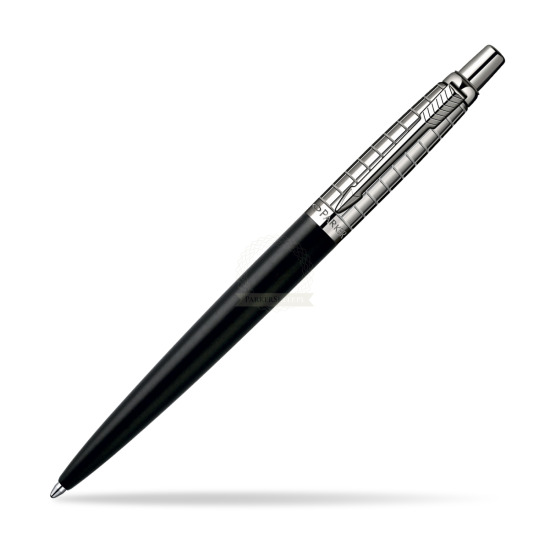 Parker Jotter Premium Satin Black Stainless Steel Chiselled Ballpoint Pen