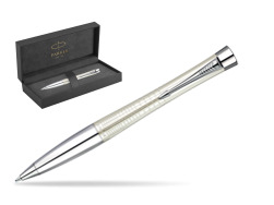 Parker Urban Premium Pearl Metal Chiselled CT Ballpoint Pen in original Parker Prestige box