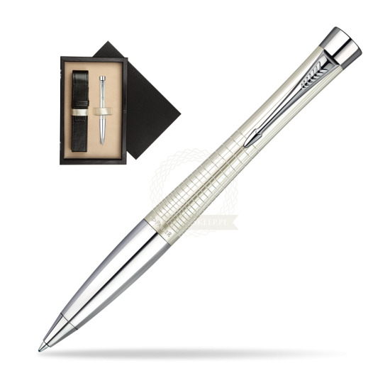 Parker Urban Premium Pearl Metal Chiselled CT Ballpoint Pen in single wooden box Wenge Single Ecru