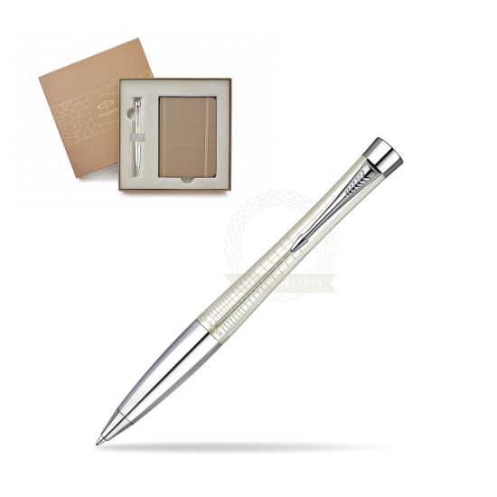 Parker Urban Premium Pearl Metal Chiselled CT Ballpoint Pen in a Gift Box