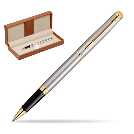 Waterman Hémisphère Stainless Steel GT RollerPenna a Sfera  in classic box brown