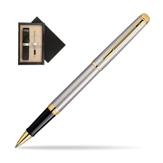Waterman Hémisphère Stainless Steel GT RollerPenna a Sfera in single wooden box Wenge Single Ecru