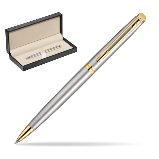 Waterman Hémisphère Stainless Steel GT Penna a Sfera in classic box pure black