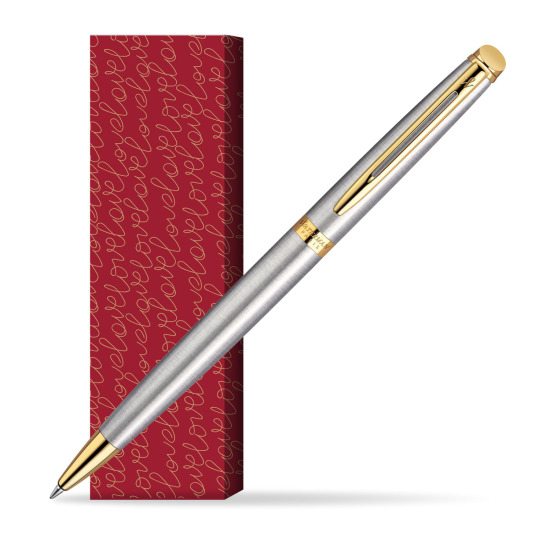 Waterman Hémisphère Stainless Steel GT Penna a Sfera in cover True Love