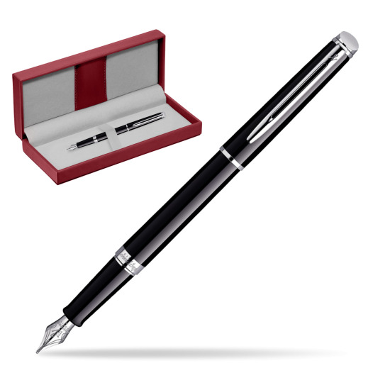 Waterman Hémisphère Black CT Fountain pen in the red leather box