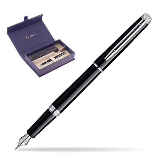 Waterman Hémisphère Black CT Penna Stilografica in original Waterman box, slide-out case