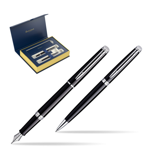Waterman Hémisphère Black CT Penna Stilografica + Waterman Hémisphère Black CT Penna a Sfera 