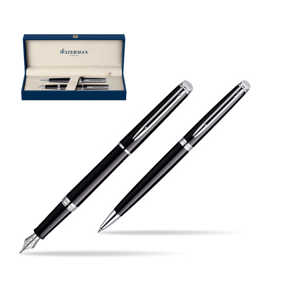 Waterman Hémisphère Black CT Penna Stilografica + Waterman Hémisphère Black CT Penna a Sfera 