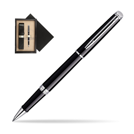 Waterman Hémisphère Black CT RollerPenna a Sfera in single wooden box Wenge Single Ecru