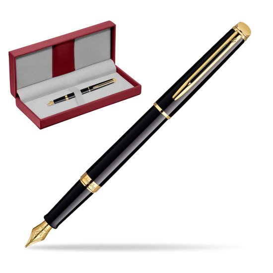 Waterman Hémisphère Black GT Stylo-plume in the red leather box