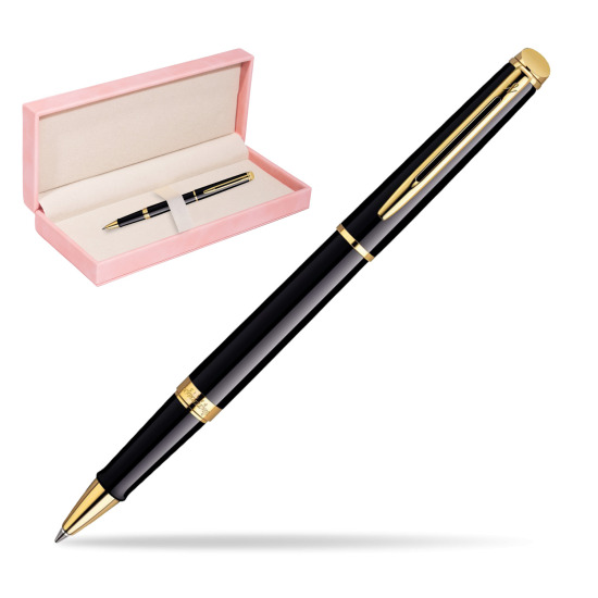 Waterman Hémisphère Black GT RollerPenna a Sfera in suede box pink
