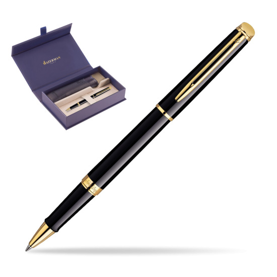 Waterman Hémisphère Black GT RollerPenna a Sfera in original Waterman box, slide-out case
