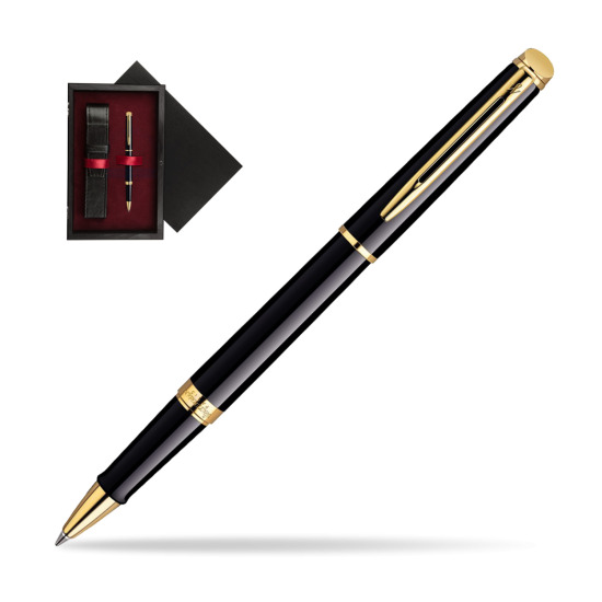 Waterman Hémisphère Black GT RollerPenna a Sfera in single wooden box Black Single Maroon