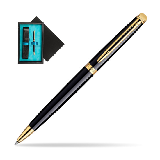 Waterman Hémisphère Black GT Penna a Sfera in single wooden box Black Single Turquoise